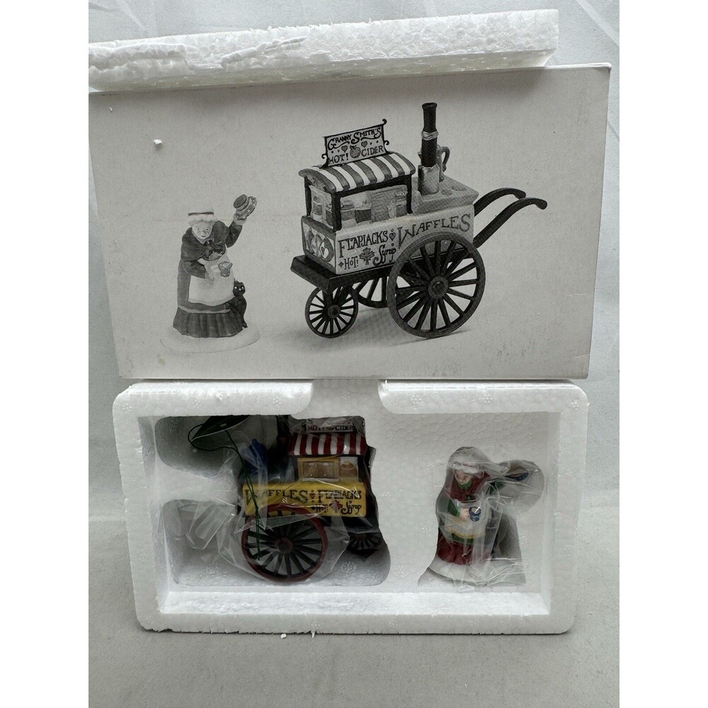 Department 56 Christmas Bazaar Flap Jacks Hot Cider Village Set of 2 Heritage